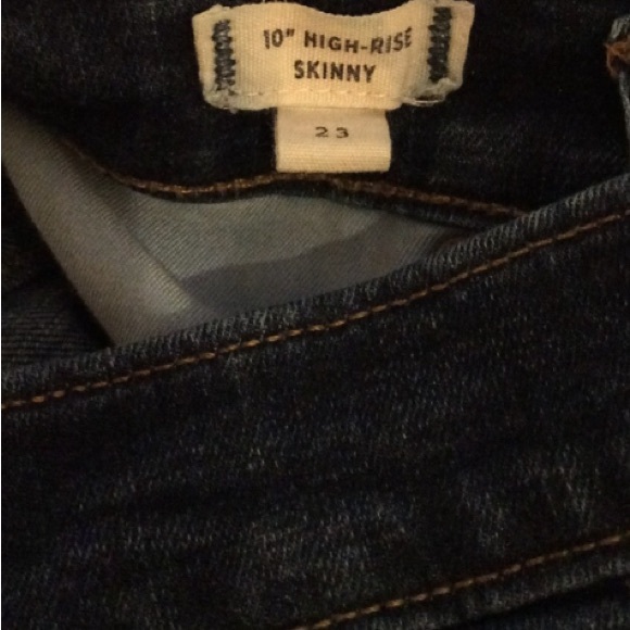 Madewell 10” High-Rise Skinny Jean Hayes Dark Blue - Picture 9 of 9